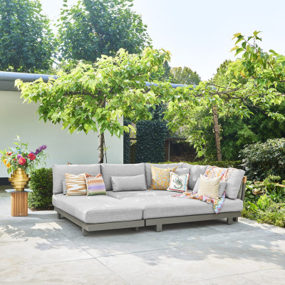 Mobilier terasa SUNS nardo_matt_black_aluminium_lounge_set. Conține culorile: