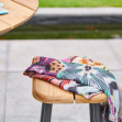 Scaun de bar Virenze, Matt Royal Grey | Natural Teak, SUNS