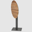 Masă de bar Virenze, Ø90cm, Matt Royal Grey | Natural Teak, SUNS