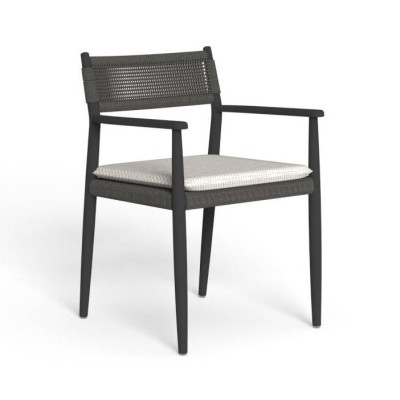 Fotoliu dining Dolcevita, Graphite - Castle White, Talenti