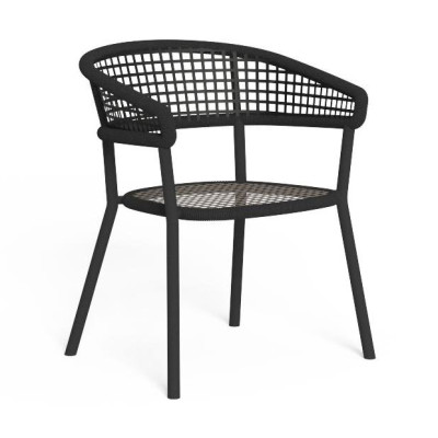 Fotoliu dining Moon, Aluminium Graphite - Dark Grey, Talenti