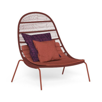 Set lounge Panama armchair plus puf, roșu, Talenti