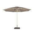 Umbrelă de grădină Amado, chalk/taupe, cu bază de beton, Borek