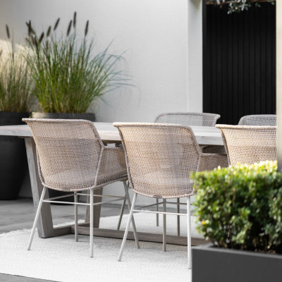 Mobilier terasa Maax&Luuk M4142-46-linen. Conține culorile: Maro, Cupru-Perlă, Alb, Alb Trafic, Negru, Negru Închis