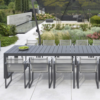 Mobilier terasa Borek 4340-18_KS372-10030. Conține culorile: Gri, Gri Șoarece, Alb, Alb Trafic, Maro, Maro-Negru