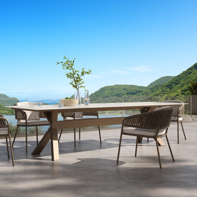 Mobilier terasa Borek 6531-88-7559-3044. Conține culorile: Maro, Maro Palid, Alb, Alb Semnal, Negru, Negru Închis