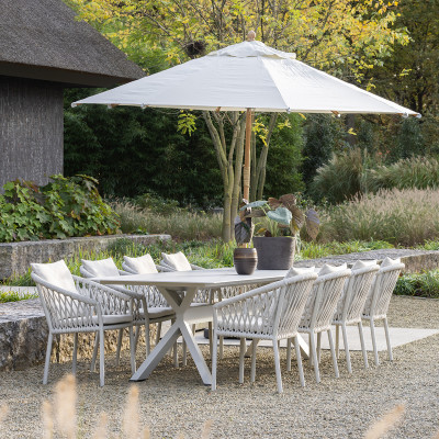 Mobilier terasa Borek 6531-97-7559-3044. Conține culorile: Alb, Alb Semnal, Negru, Negru Închis, Gri, Gri Șoarece