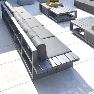 Mobilier terasa Borek 7521-69_KS460F-AW10030. Conține culorile: Gri, Gri Ardezie, Alb, Alb Trafic
