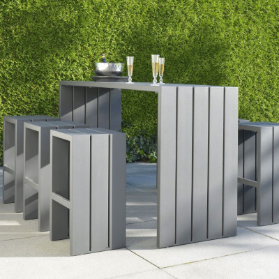 Mobilier terasa Borek 7226-12. Conține culorile: Alb, Alb Trafic, Gri, Gri Prăfuit, Maro, Maro-Negru