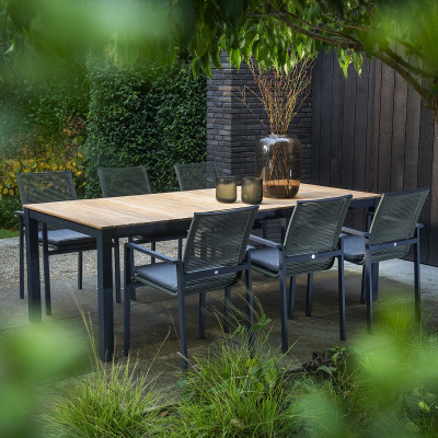Mobilier terasa Yoi Furniture Y1141-C19. Conține culorile: Gri, Gri-Galben, Verde, Verde Măsliniu-Galben