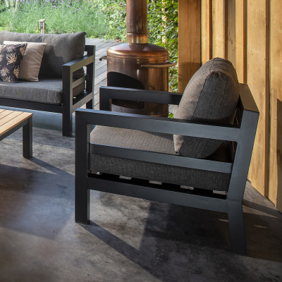Mobilier terasa Yoi Furniture Y1212-71/487. Conține culorile: Gri, Gri Piatră, Maro, Maro-Negru