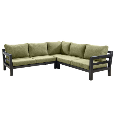 Mobilier terasa Yoi Furniture midori_cornerset_71-453. Conține culorile: Verde, Verde Stuf, Alb, Alb Stridie, Maro, Maro-Negru
