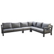 Colțar de grădină Midori XL, gri închis, Yoi Furniture