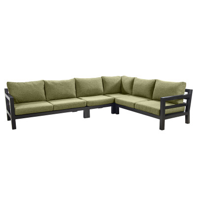 Mobilier terasa Yoi Furniture midori_cornerset_xl_71-453. Conține culorile: Gri, Gri Khaki, Fildeș, Fildeș Deschis, Albastru, Albastru-Negru