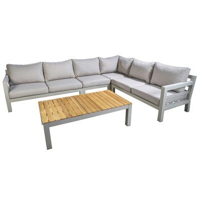 Mobilier terasa Yoi Furniture midori_cornerset_xl_22-423. Conține culorile: Gri, Gri Piatră, Maro, Maro Mahon, Albastru, Albastru Oceanic