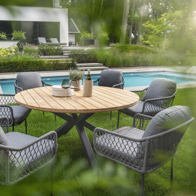 Mobilier terasa Yoi Furniture Y1290-20_425AW. Conține culorile: Albastru, Albastru-Gri, Gri, Gri Argintiu
