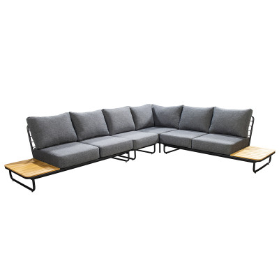 Mobilier terasa Yoi Furniture taiyo_cornerset-panther_black. Conține culorile: Galben, Galben Nisip, Maro, Maro Măsliniu, Negru, Negru Închis