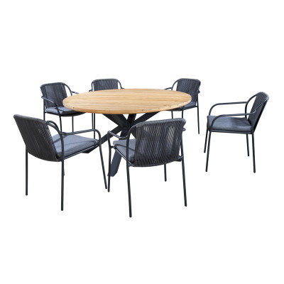 Mobilier terasa Yoi Furniture Y1267-C20. Conține culorile: Gri, Gri Argintiu, Albastru, Albastru-Gri