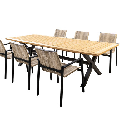 Mobilier terasa Yoi Furniture Y1122-71. Conține culorile: Galben, Galben Nisip, Maro, Maro-Negru