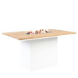 Masă firepit Cosiloft 120 Relax Dining, White / Teak