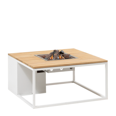 Cosiloft 100 Lounge Table White / Teak