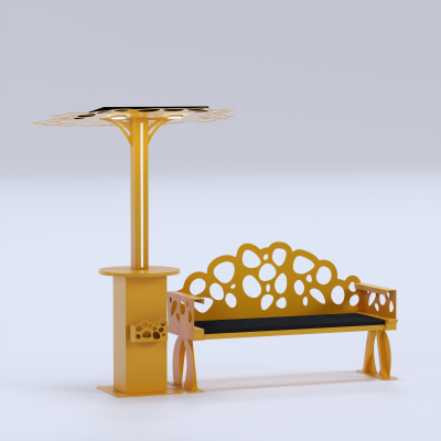 Mobilier terasa Graphtec GRPH-banca_lyra. Conține culorile: