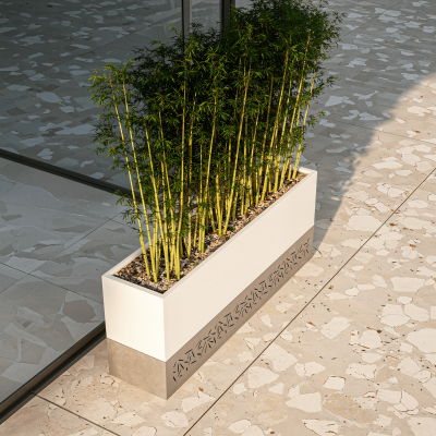 Decoratiuni Graphtec GRPH-jardiniera_elba_alba. Conține culorile: