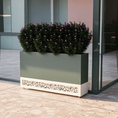 Decoratiuni Graphtec GRPH-jardiniera_motif_gri. Conține culorile: