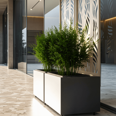 Decoratiuni Graphtec GRPH-jardiniera_vela_gri. Conține culorile: